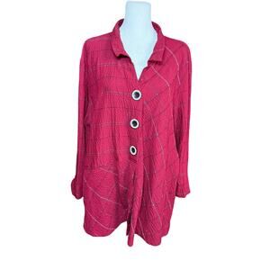 Ali Miles top Women’s XL flowy tunic shirt blouse oversized relaxed artsy office